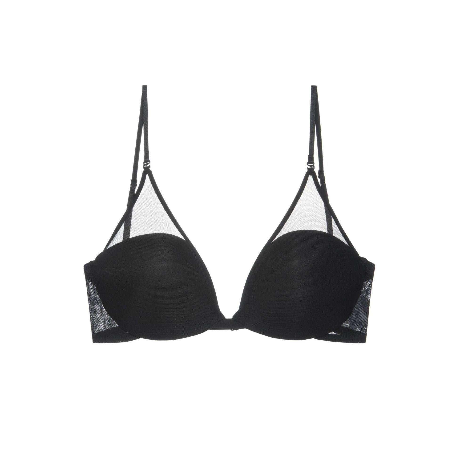 U-shaped mesh neck and back underwear Bra