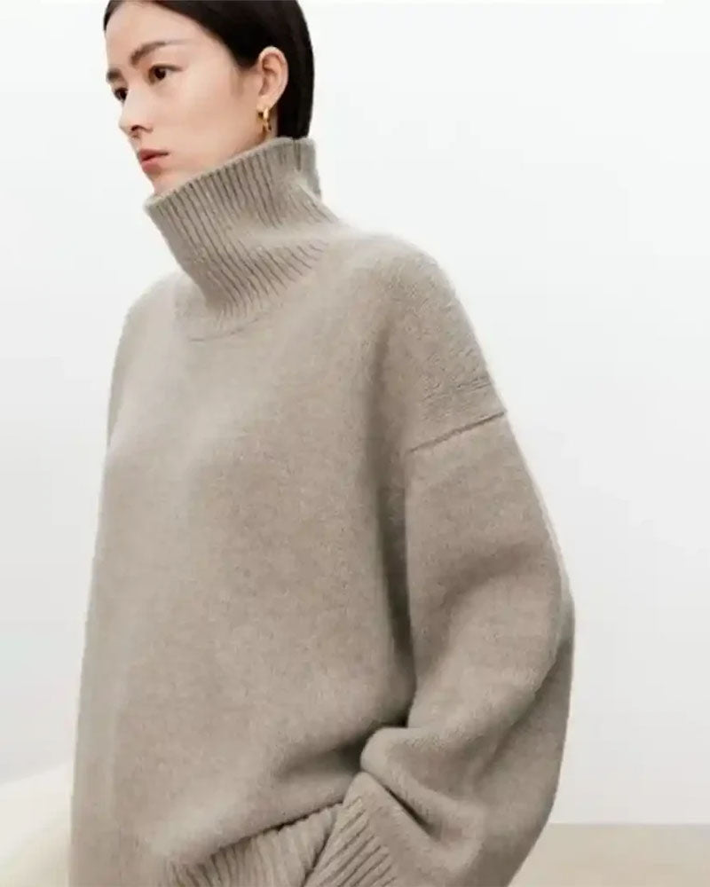Oversized Cashmere Turtleneck Sweater