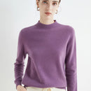 Basic Style Round Neck Wool Jumper