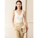 Solid V-neck Sexy Slim Vest