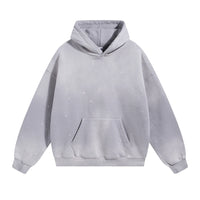 Oversized Warm Paint Distressed  Hoodies