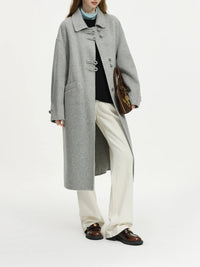 New Chinese Style 100% Wool Long Coats