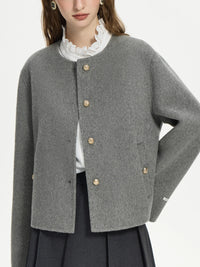 Short Loose Wool Coat