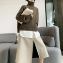 Loose High Neck Wool Pullover Sweater