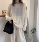 Oversized Cashmere Boatneck Sweater Gentle Herd
