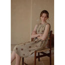 Cotton-colored Woven Jacquard  Nightdress