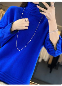 Oversized 100% Wool Turtleneck Sweater