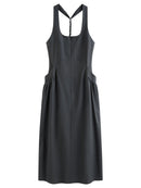 Pinch Pleat Pocket Dresses