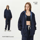 Zipper Washed Distressed Oversized Cotton Hoodies