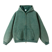 Retro Zipped Loose Hoodie