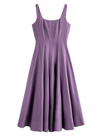 Three-dimensional Cutting High Waist Sleeveless Dress