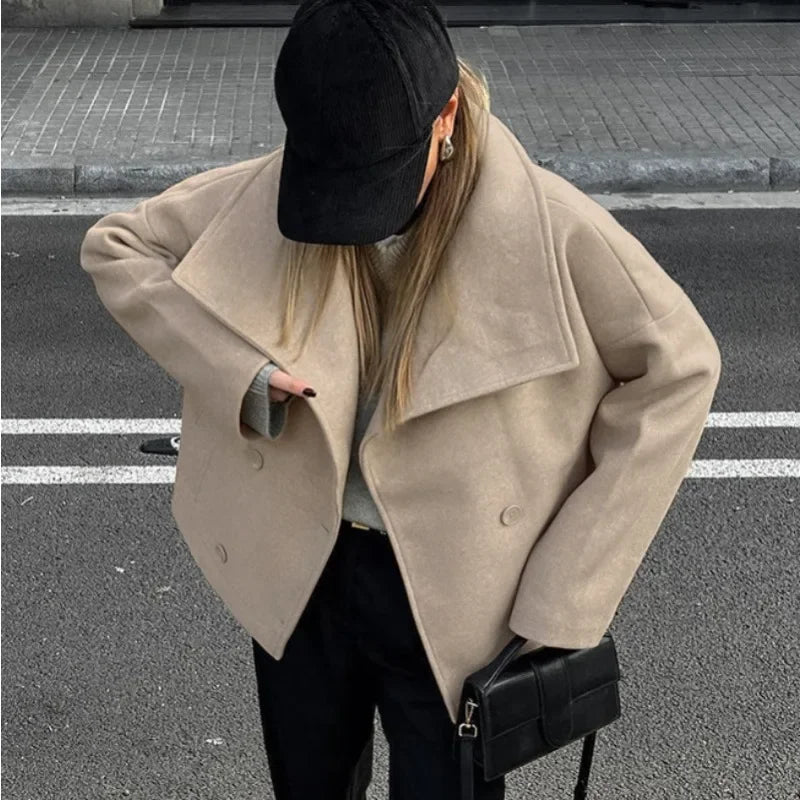 Retro Single Breasted Short Jacket