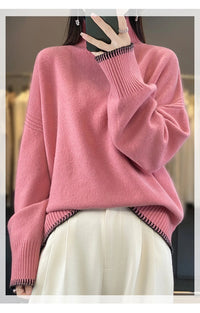 Oversized 100% Wool Turtleneck Sweater