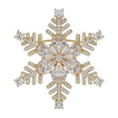 Snowflake Rhinestone Brooch Pins