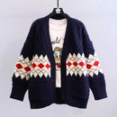 Vintage Plaid Single Breasted Cardigan