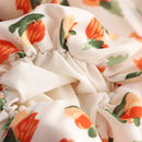 Floral Printed V-Neck Chiffon Dress