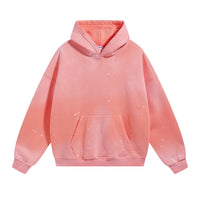 Oversized Warm Paint Distressed  Hoodies