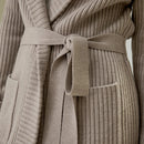 Shawl Collar Belted Merino Wool Cardigan