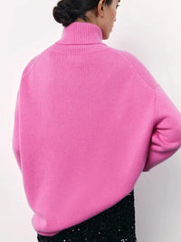 Turtleneck Oversized Knitted Pullover