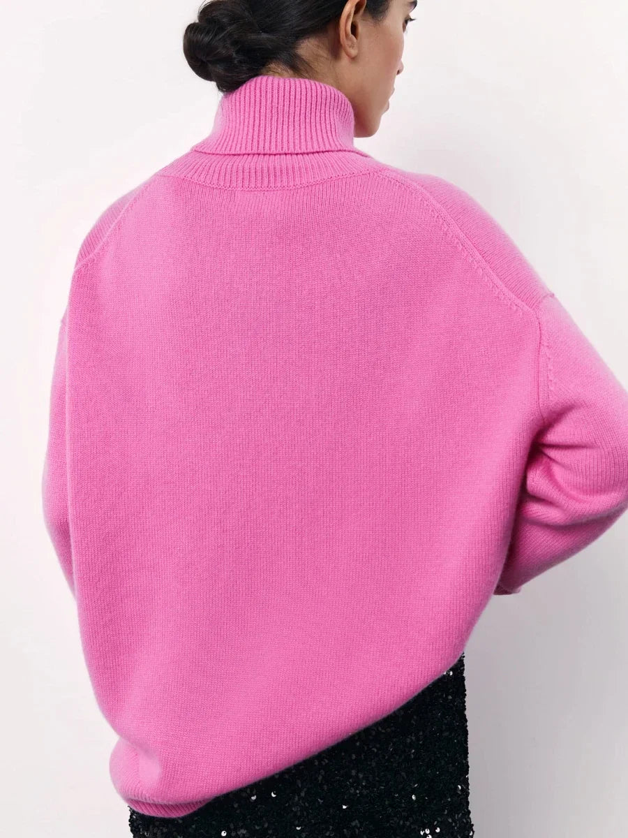 Turtleneck Oversized Knitted Pullover