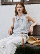 Ruching Detail Textured Blouse