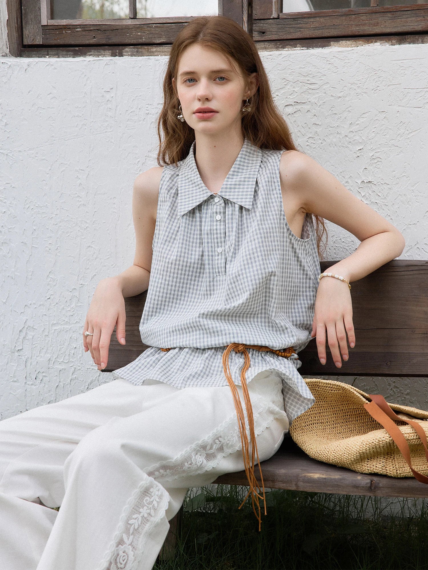 Ruching Detail Textured Blouse