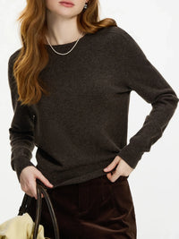 100% Wool Crew Neck Versatile Sweater