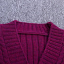 Twist Short V-Neck Single-breasted Knitted Cardigan