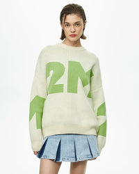 Oversized O-neck Knitted Pullover