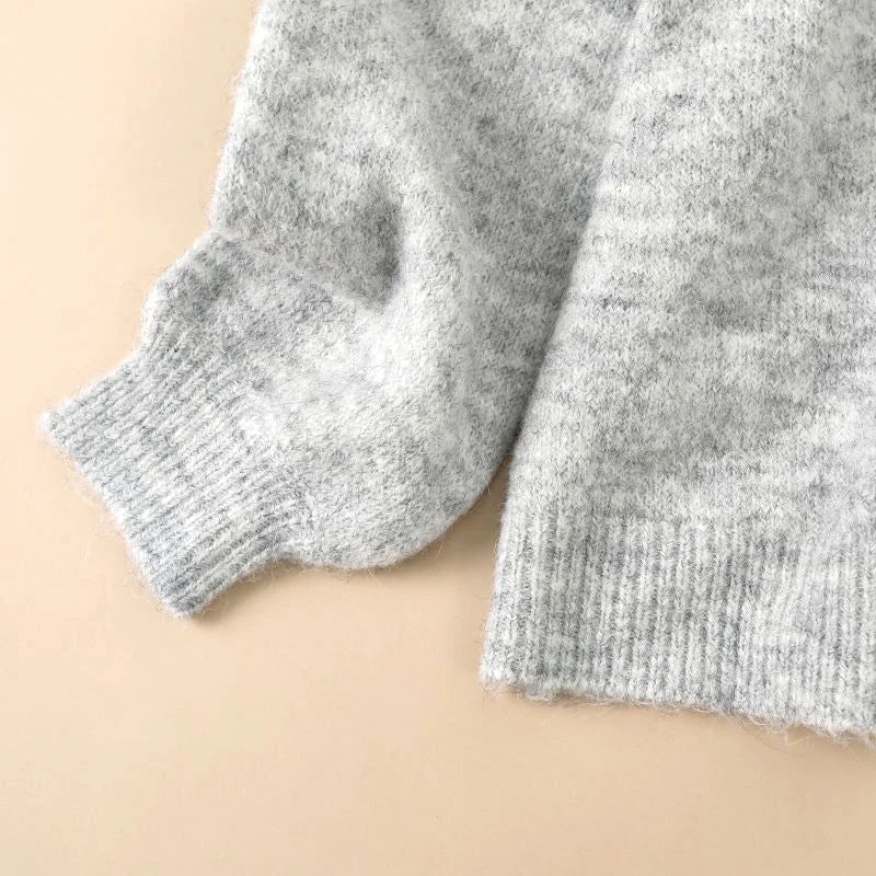 Wool Blend Soft Knitted Short Cardigan