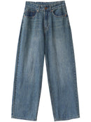 High Waist Wide Leg Denim Pants
