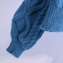 Twist Short V-Neck Single-breasted Knitted Cardigan