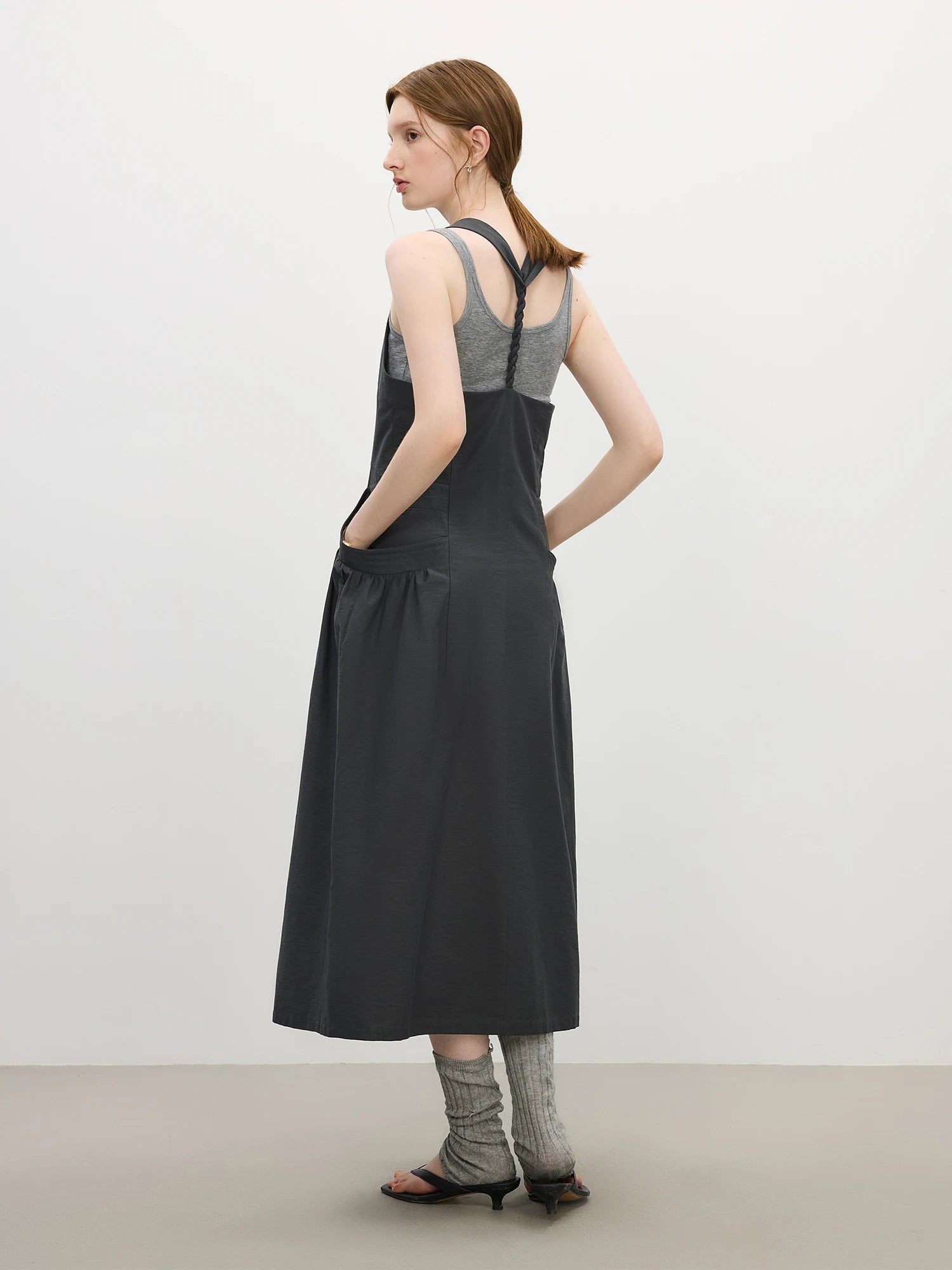 Pinch Pleat Pocket Dresses