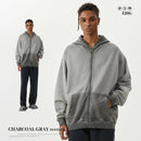 Oversized Cotton Zipper Washed Hoodies