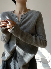 Gentle Herd 100% Wool Round Neck Cardigan