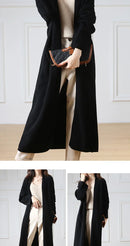 Open Front 100% Merino Wool Long Cardigan
