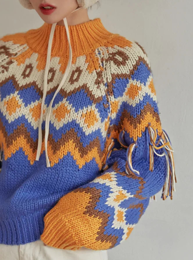 Vintage Christmas Jacquard Pullover Sweaters