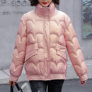 Stand Collar Quilted-Shell Parka