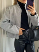Solid Bomber Jacket