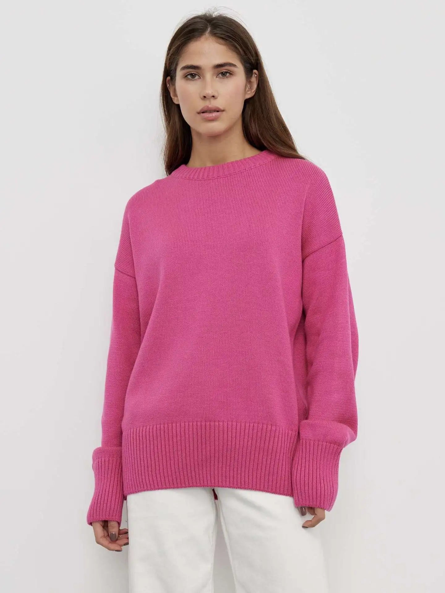 O Neck Casual Loose Sweater