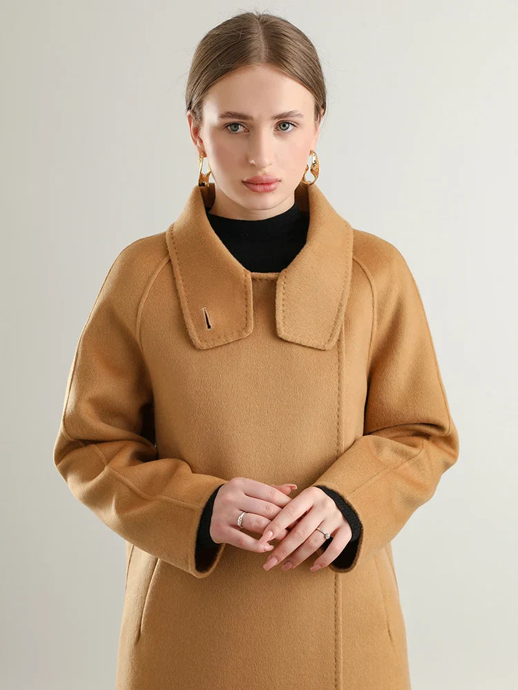 Single Breasted Versile 100% Wool Coat