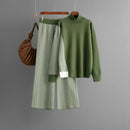 Knitted Color Block Sweater Sets