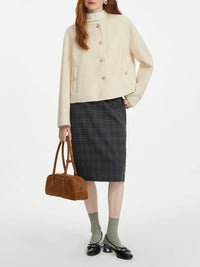 Short Loose Wool Coat