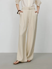 High Waist Linen Wide Leg Pants