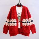 Vintage Plaid Single Breasted Cardigan