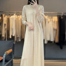 Oversized Button Detailed Cashmere Dress
