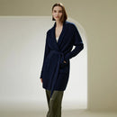 Shawl Collar Belted Merino Wool Cardigan