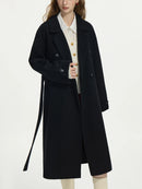 100% Wool Double Sides Tweed Long Coat