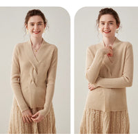 Pure Cashmere V-Neck Pullover Sweater