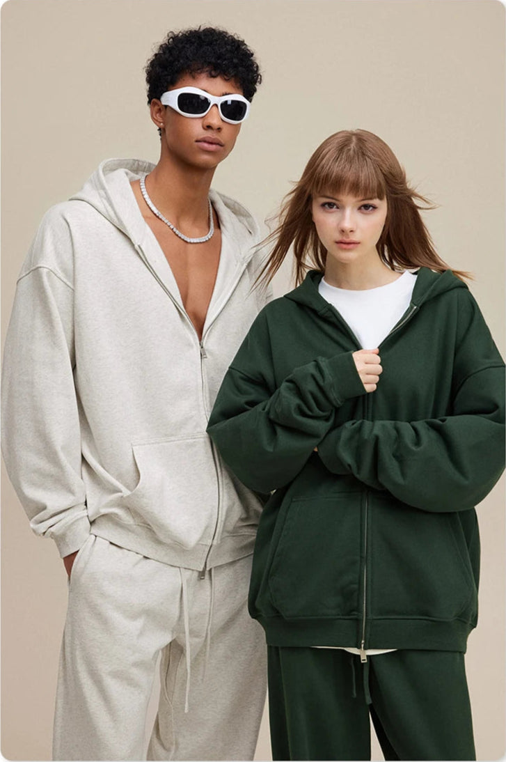 Casual Zip-up Zipper Hoodies